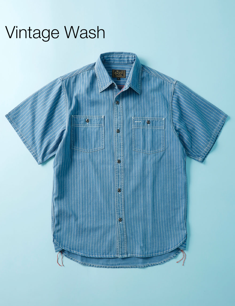 BLUE PORT｜ワークシャツ”Wabash stripe