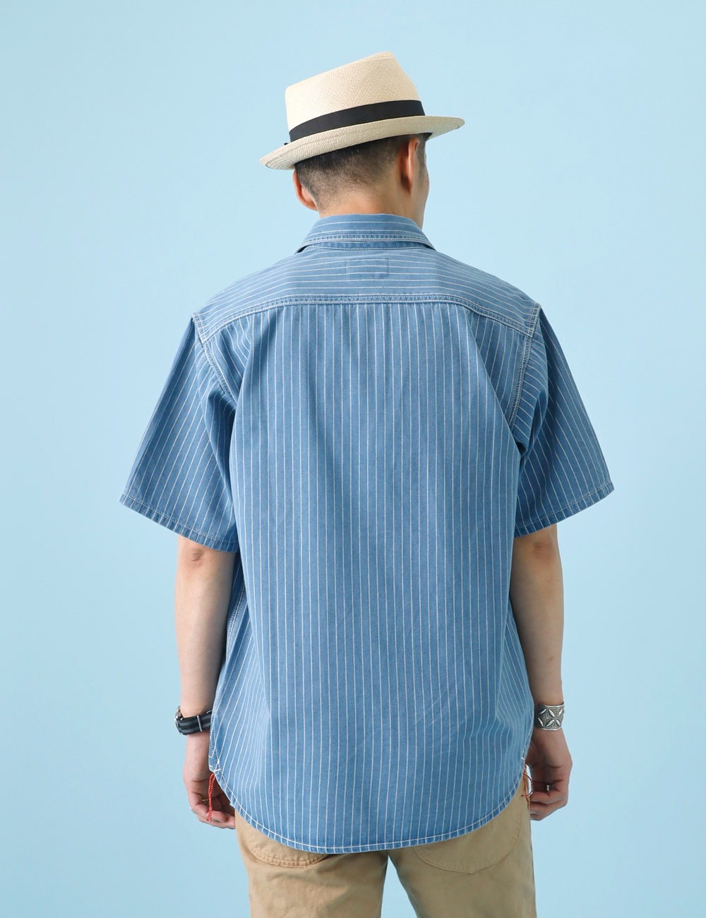 BLUE PORT｜ワークシャツ”Wabash stripe