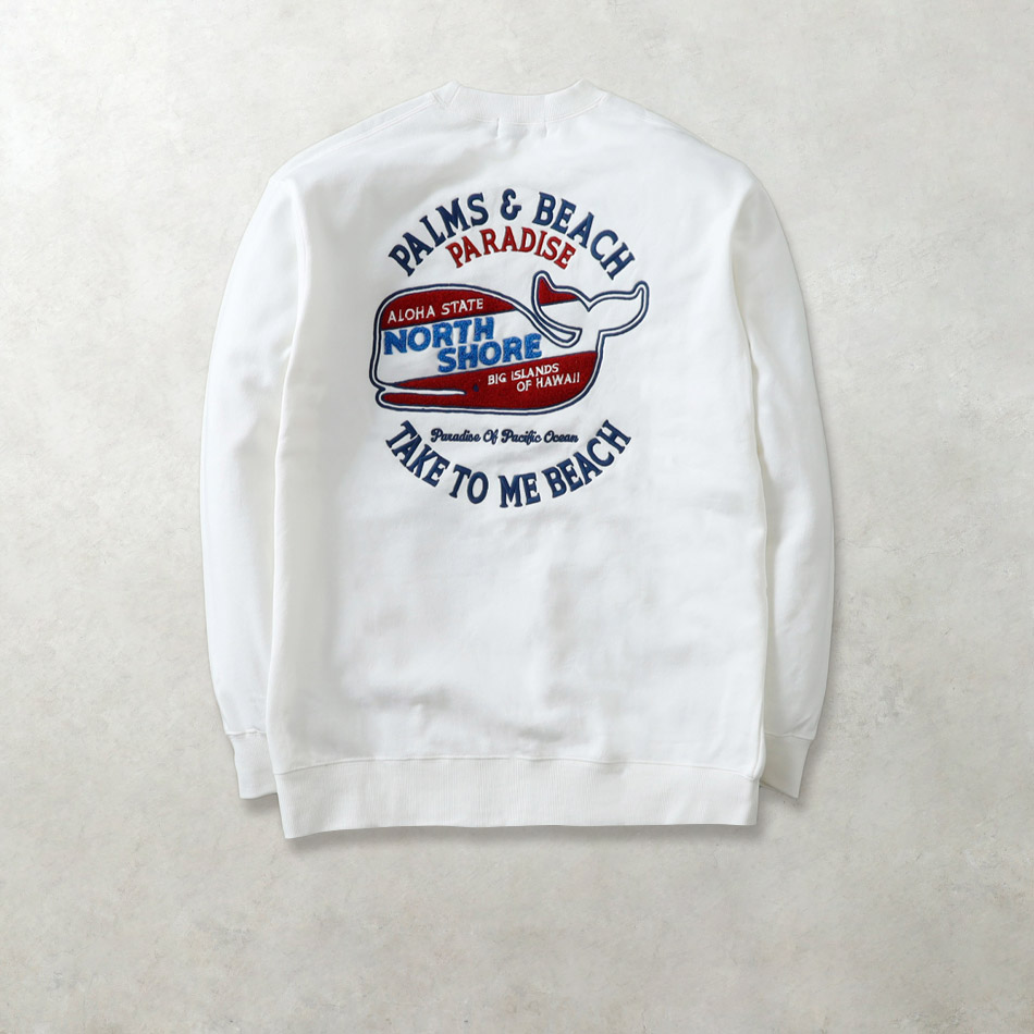 HULA LANI HAWAII】PILE EMBROIDERY SWEAT パイル刺繍スウェット
