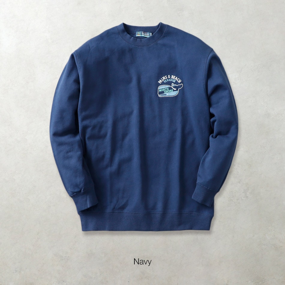 【新品未開封】HAWAIIAN6 ロゴ刺繍ジャージ XL ネイビー HULA LANI HAWAII】PILE EMBROIDERY SWEAT パイル刺繍スウェット
