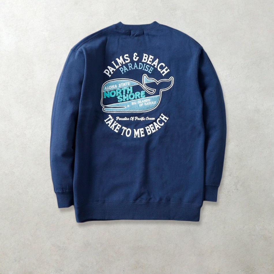 HULA LANI HAWAII】PILE EMBROIDERY SWEAT パイル刺繍スウェット