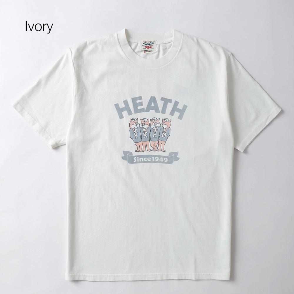 HEATH（ヒース）SCREEN STARS 別注  退色加工フロッキープリントTシャツ 