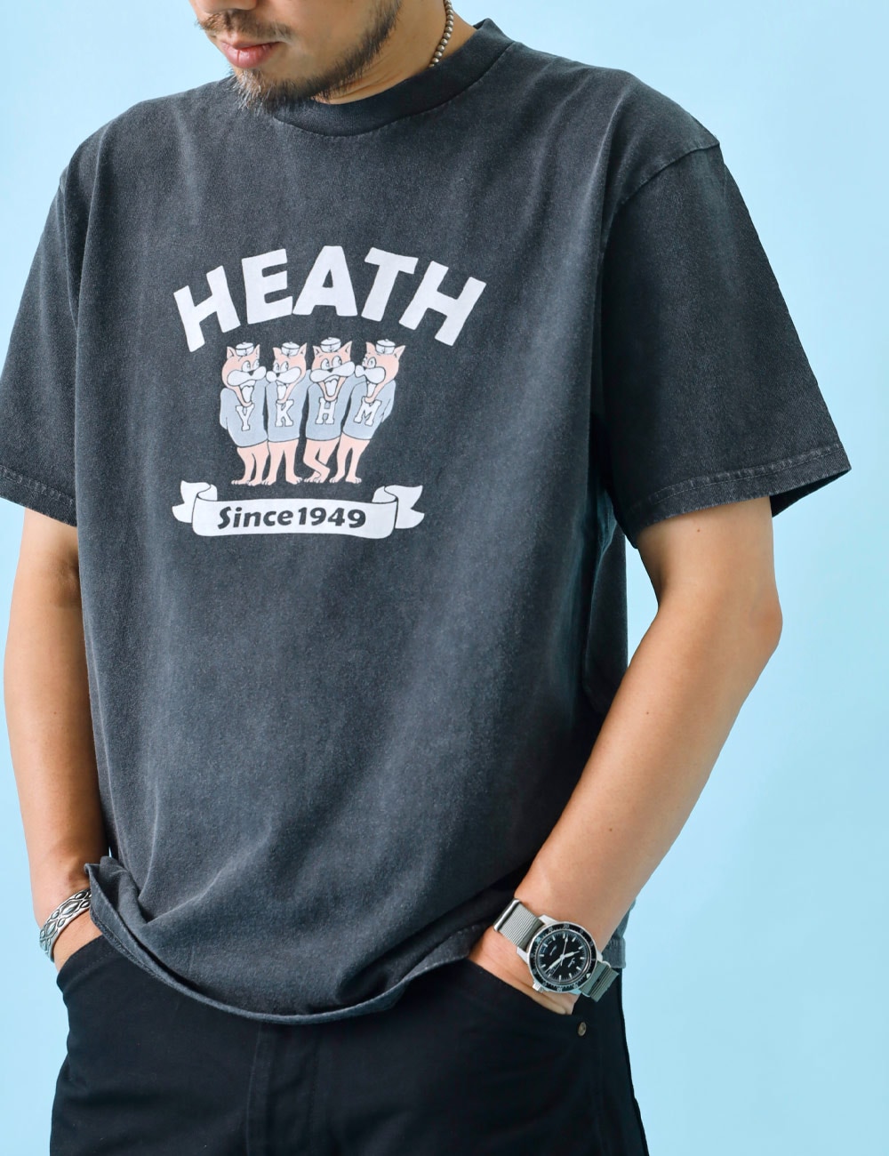 HEATH×SCREEN STARS|別注フロッキーTシャツ
