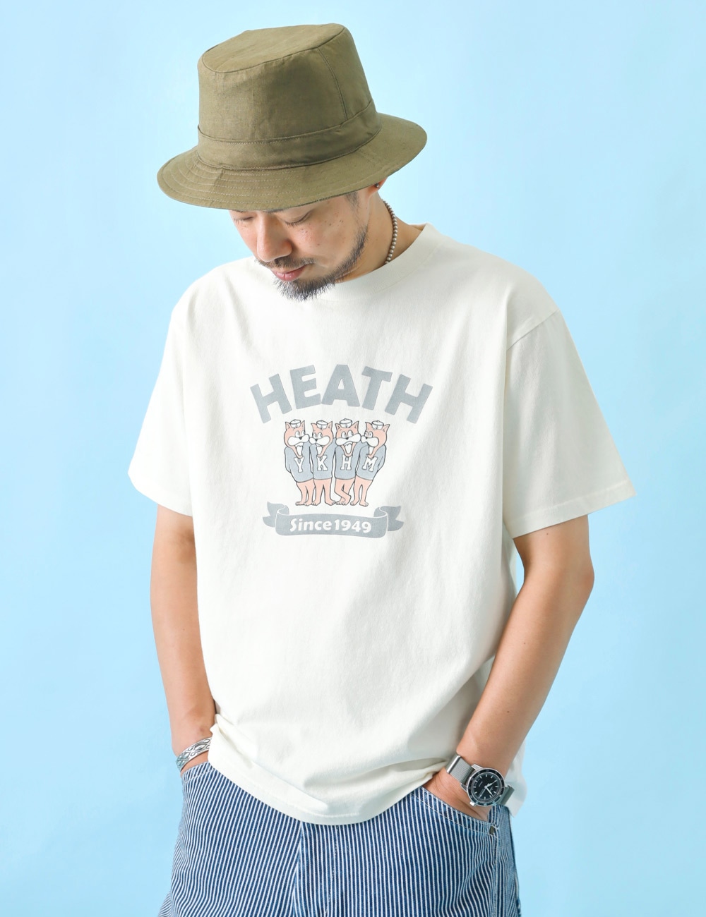 HEATH×SCREEN STARS|別注フロッキーTシャツ