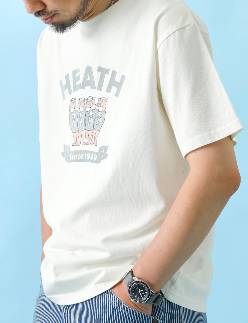 HEATH×SCREEN STARS|別注フロッキーTシャツ