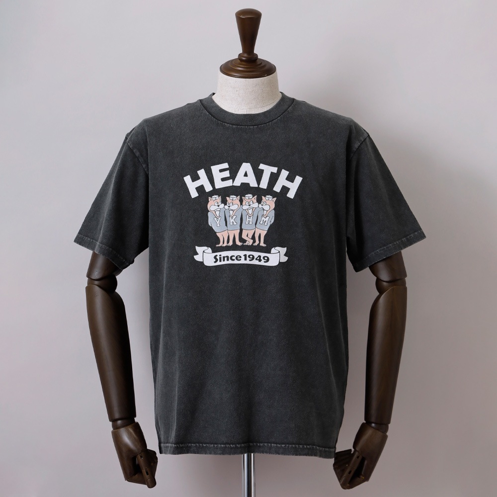 HEATH（ヒース）SCREEN STARS 別注  退色加工フロッキープリントTシャツ 