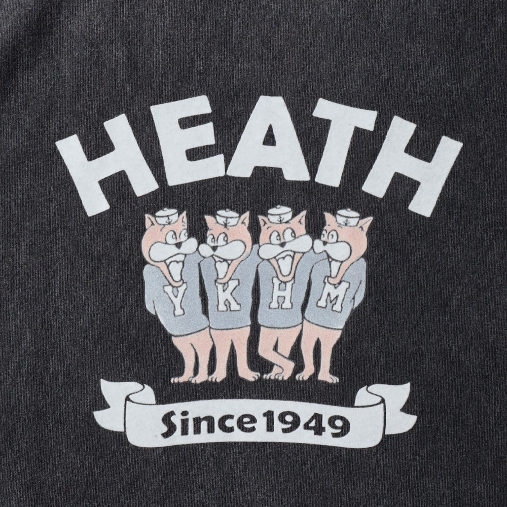 HEATH（ヒース）SCREEN STARS 別注  退色加工フロッキープリントTシャツ 