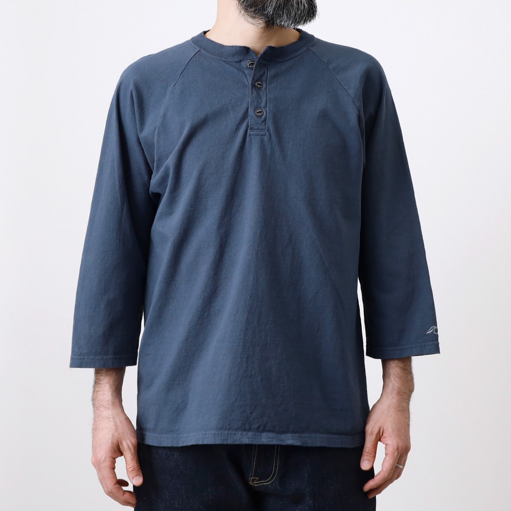 【HEATH】ORIGINAL HENLY NECK 8 SLEEVE TEE国産 オリジナル8分袖ヘンリーネックTシャツ