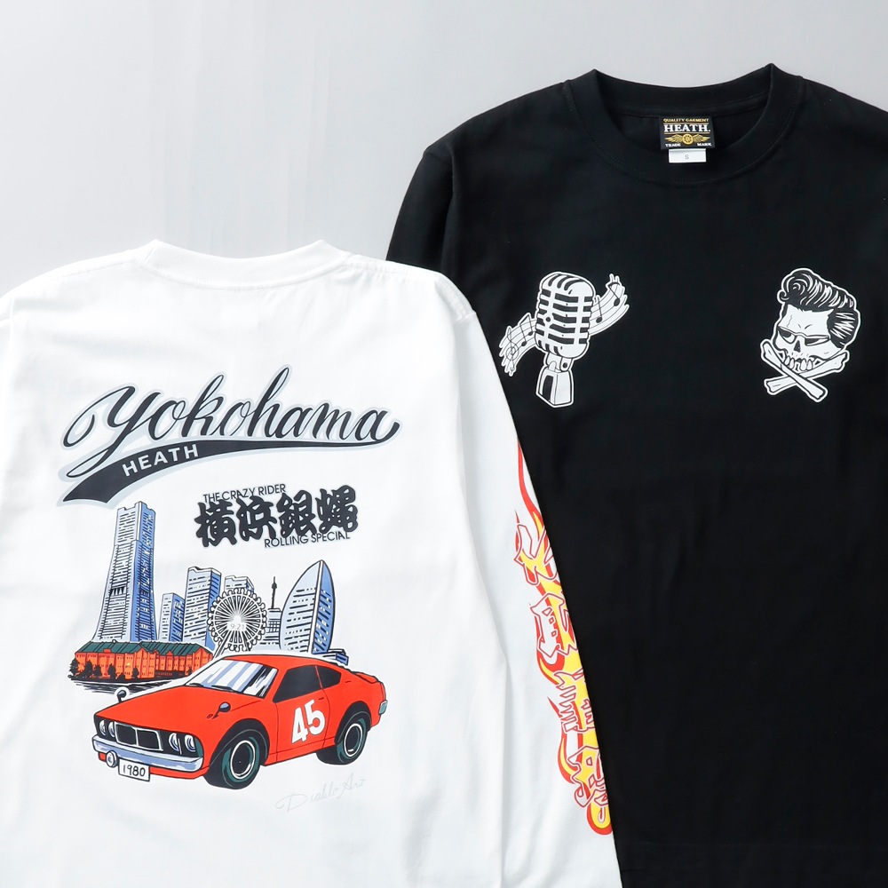 HEATH（ヒース）横浜銀蝿 × HEATH ヘビーウエイトコラボTシャツ 