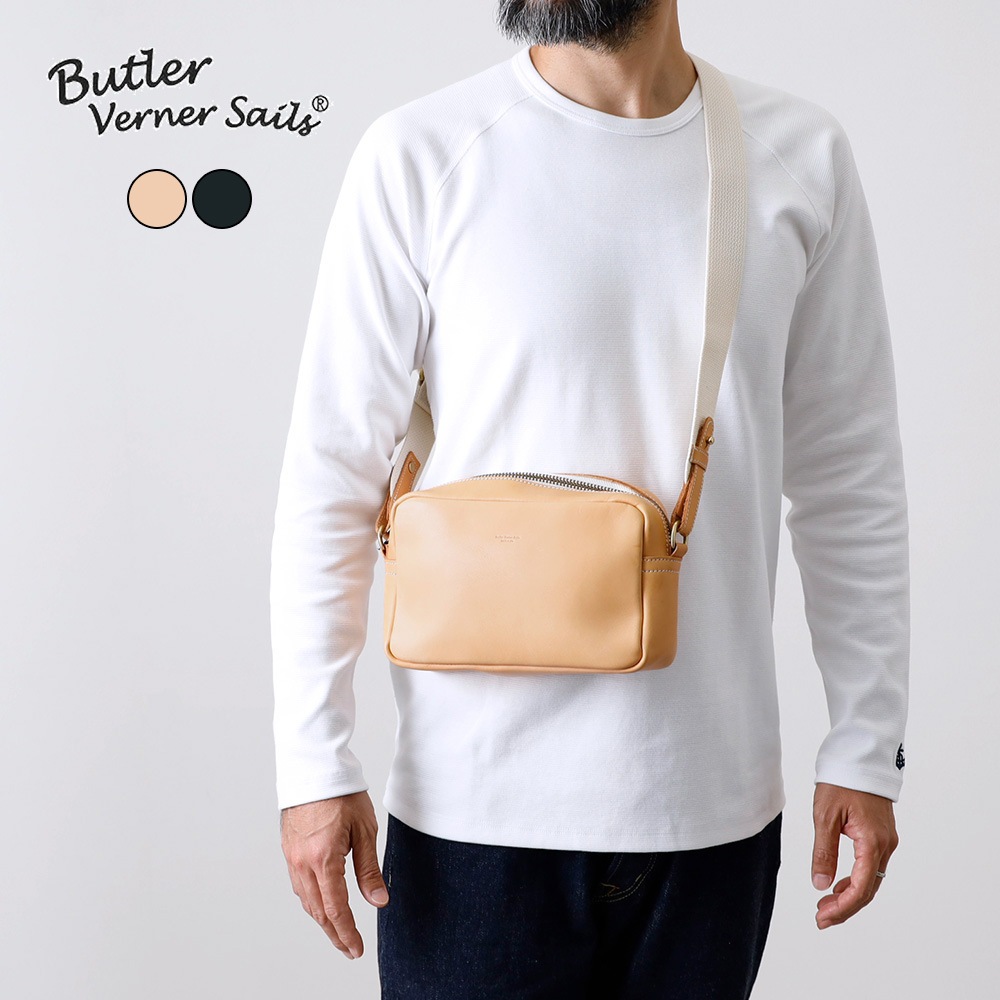【Butler Verner Sails】SQUARE LEATHER SHOULDER BAG スクエア レザーバッグ