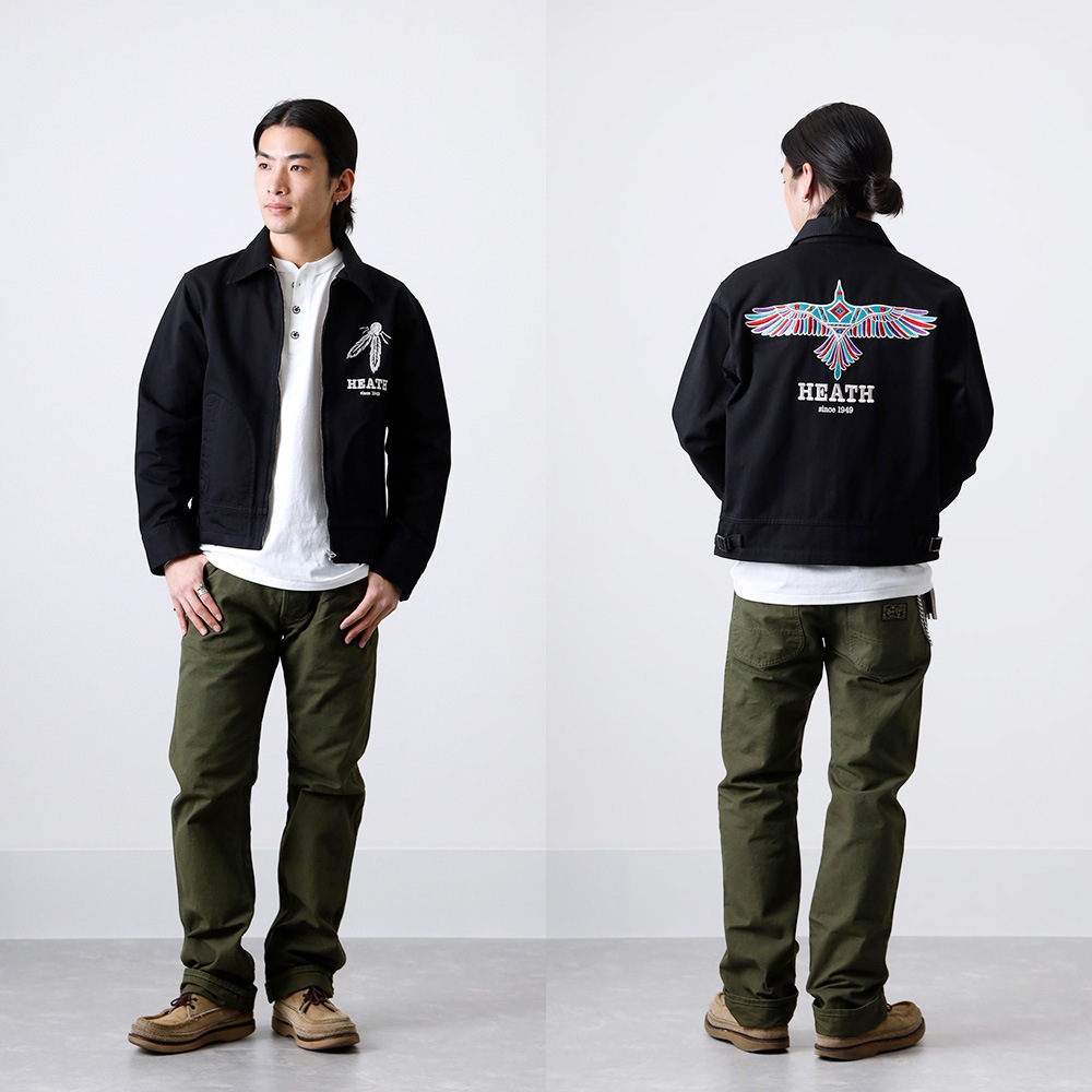  【HEATH】EMBROIDERY FARMERS JACKET  刺繍 ファーマーズジャケット 