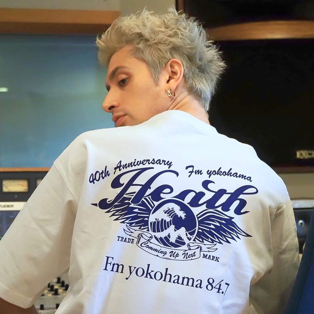 【HEATH x FMヨコハマ】40th Anniv HEAVY WEIGHT T-SHIRT 開局40周年記念コラボ ヘビーウエイトTシャツ