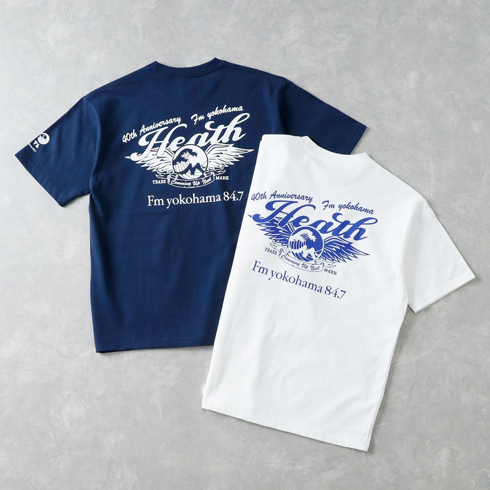 【HEATH x FMヨコハマ】40th Anniv HEAVY WEIGHT T-SHIRT 開局40周年記念コラボ ヘビーウエイトTシャツ