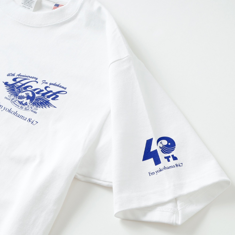 【HEATH x FMヨコハマ】40th Anniv HEAVY WEIGHT T-SHIRT 開局40周年記念コラボ ヘビーウエイトTシャツ