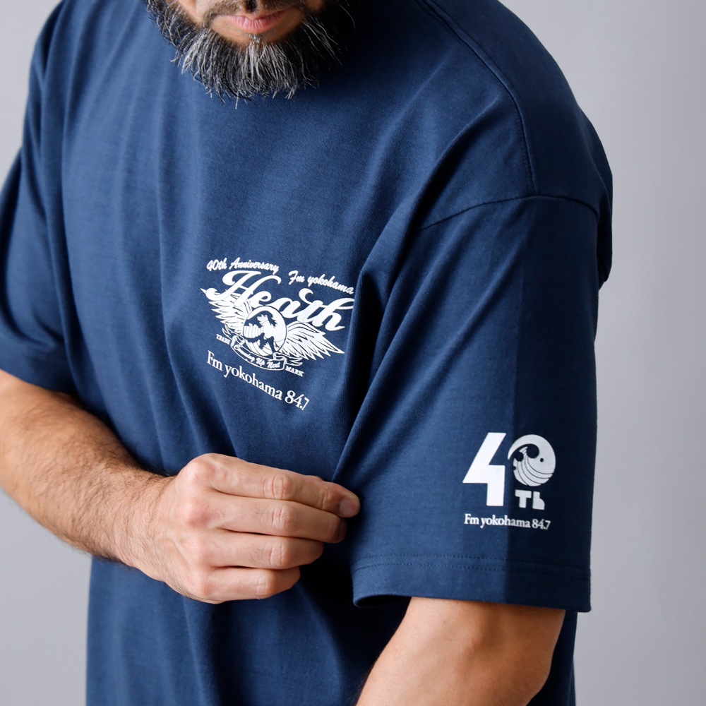 【HEATH x FMヨコハマ】40th Anniv HEAVY WEIGHT T-SHIRT 開局40周年記念コラボ ヘビーウエイトTシャツ