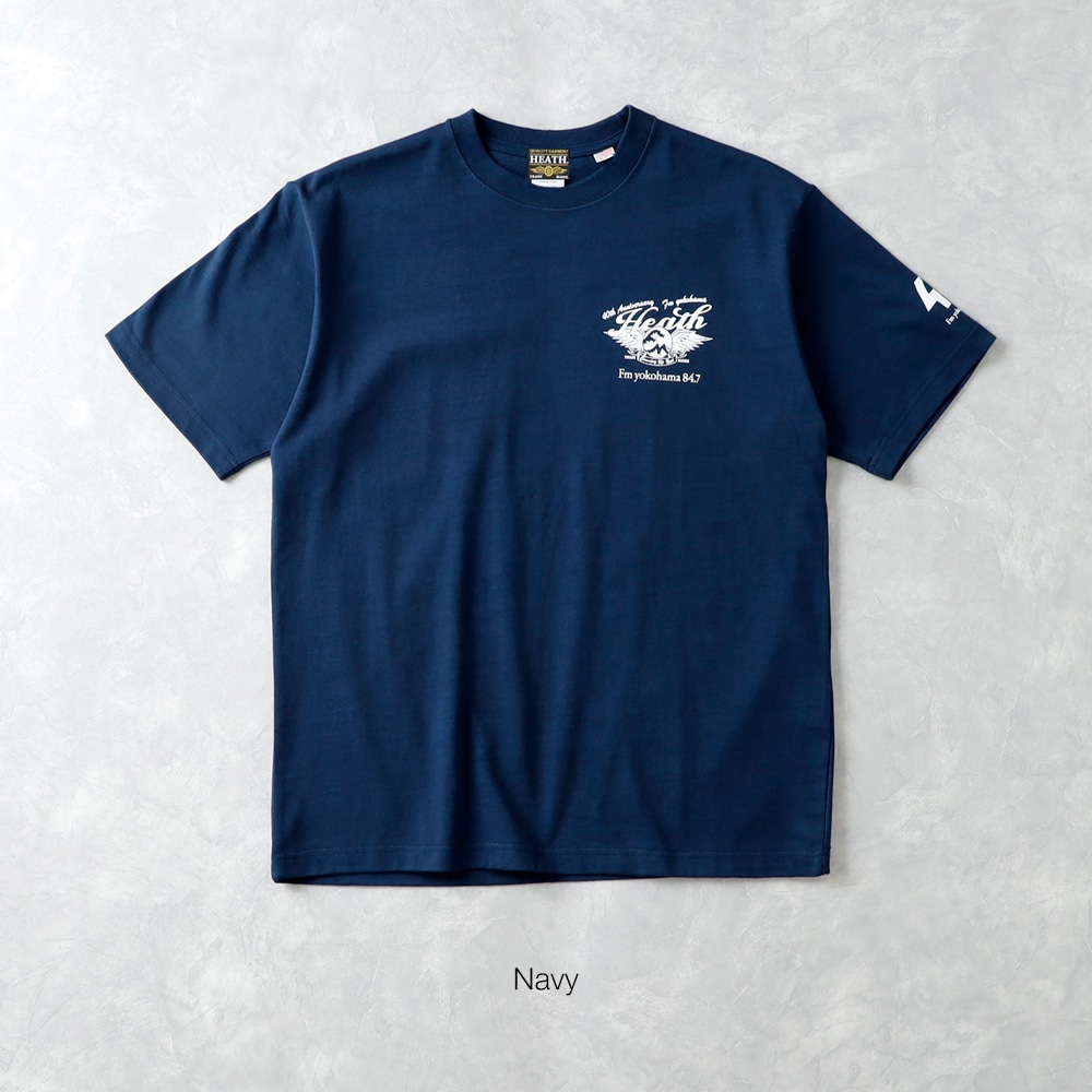 【HEATH x FMヨコハマ】40th Anniv HEAVY WEIGHT T-SHIRT 開局40周年記念コラボ ヘビーウエイトTシャツ
