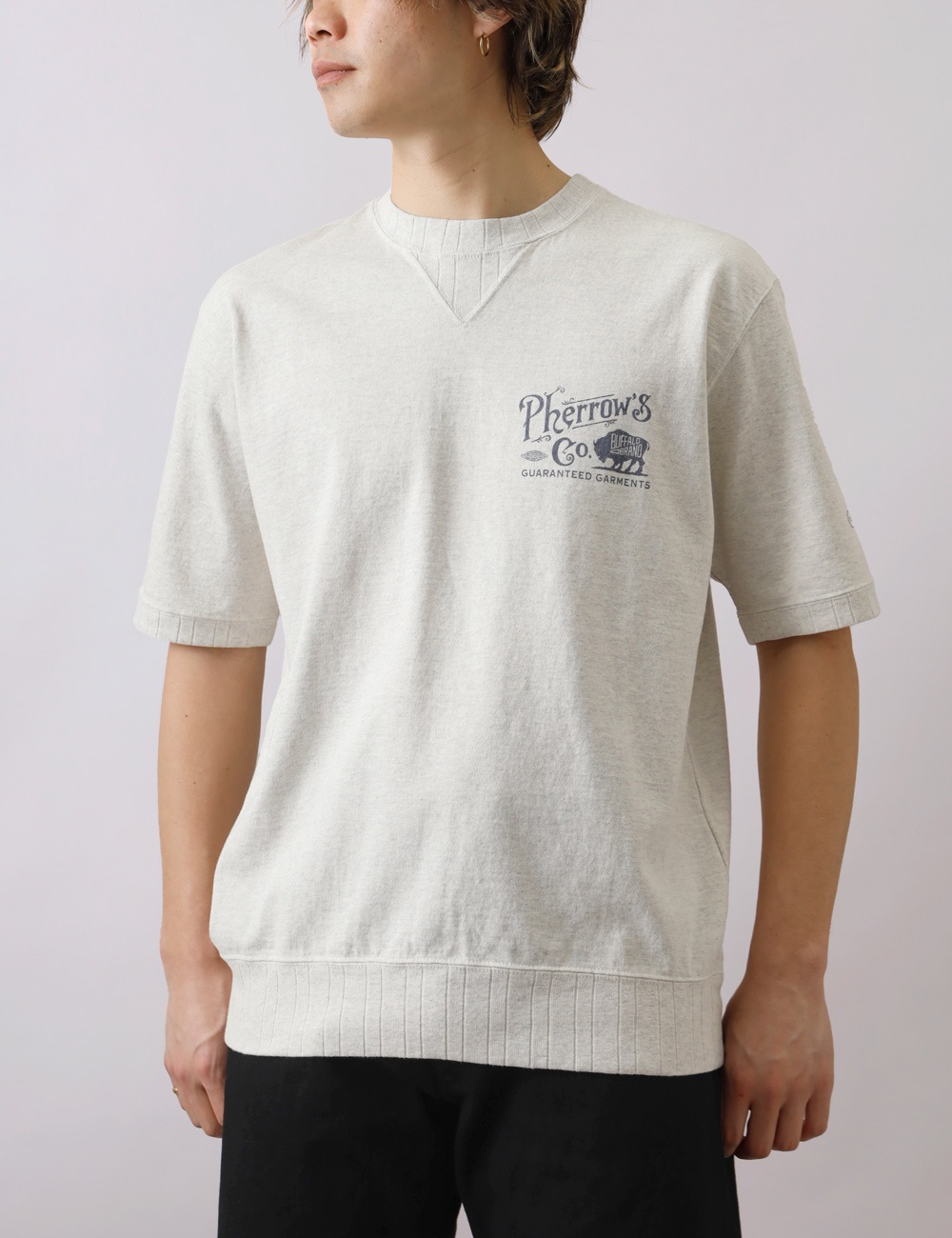 Pherrow’s × HEATH 別注 ガゼットプリントTシャツ