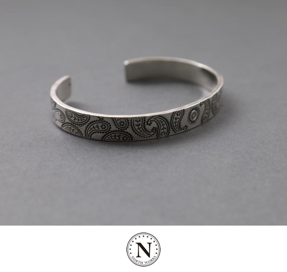 【NORTH WORKS】PAISLEY SILVER BANGLE