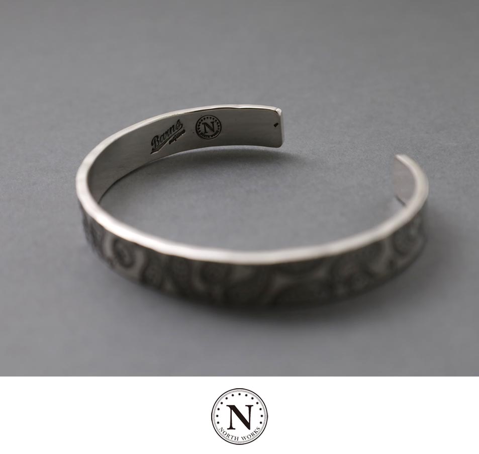 【NORTH WORKS】PAISLEY SILVER BANGLE