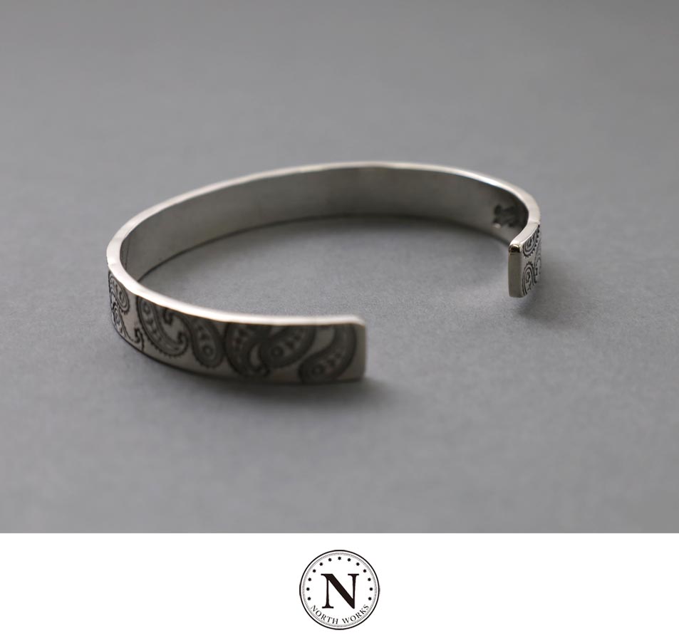 【NORTH WORKS】PAISLEY SILVER BANGLE