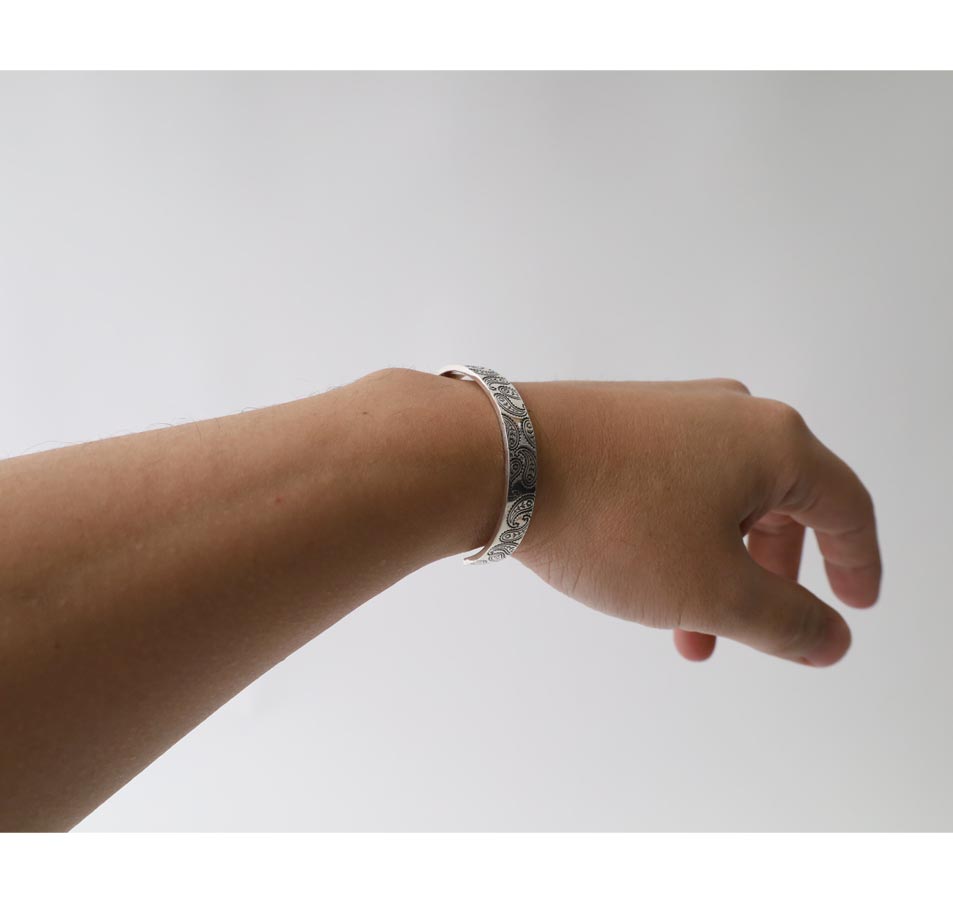 【NORTH WORKS】PAISLEY SILVER BANGLE