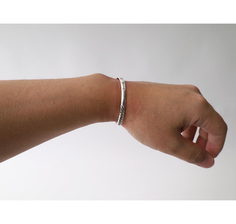【NORTH WORKS】NATIVE SILVER THIN BANGLE