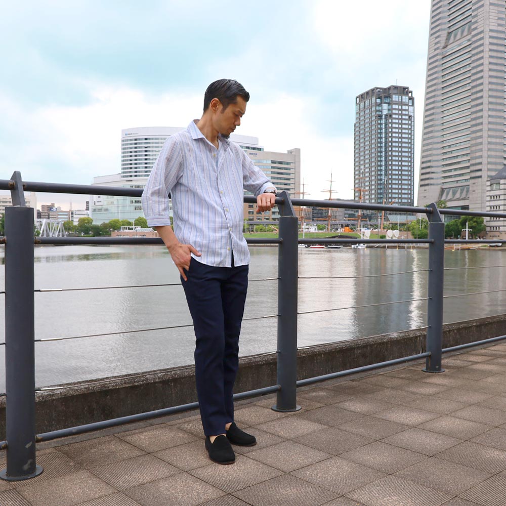 【BLUE PORT】TRAVEL TROUSERS PANTS トラベル トラウザーパンツ