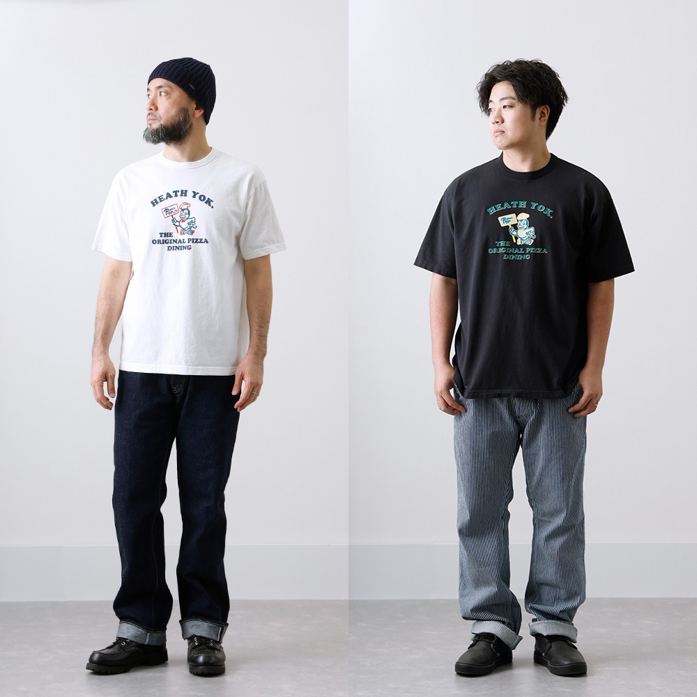 <半額！ファミリーSALE！>◆ 【HEATH】ORIGINAL CREW NECK PRINT TEE 国産 オリジナル プリントTシャツ