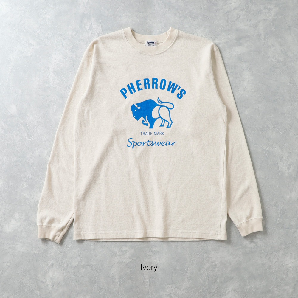<10%OFF！ファミリーSALE！>◆【HEATH x Pherrow's】PRINT L/S 別注ロンT
