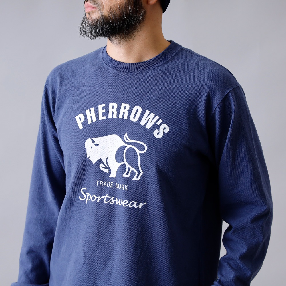 <10%OFF！ファミリーSALE！>◆【HEATH x Pherrow's】PRINT L/S 別注ロンT
