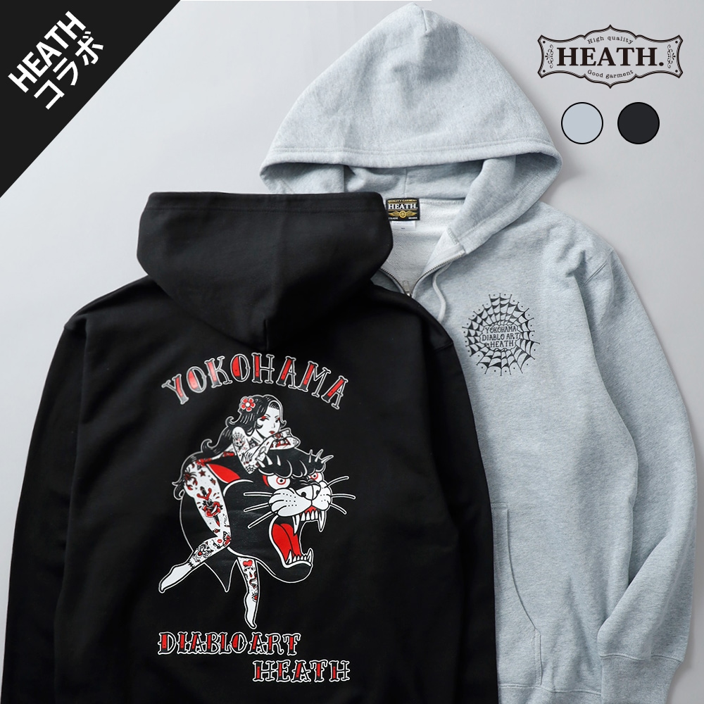 HEATH(ヒース)Diablo Art × HEATH オリジナル ジップパーカー