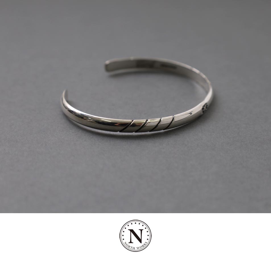 【NORTH WORKS】NATIVE SILVER THIN BANGLE