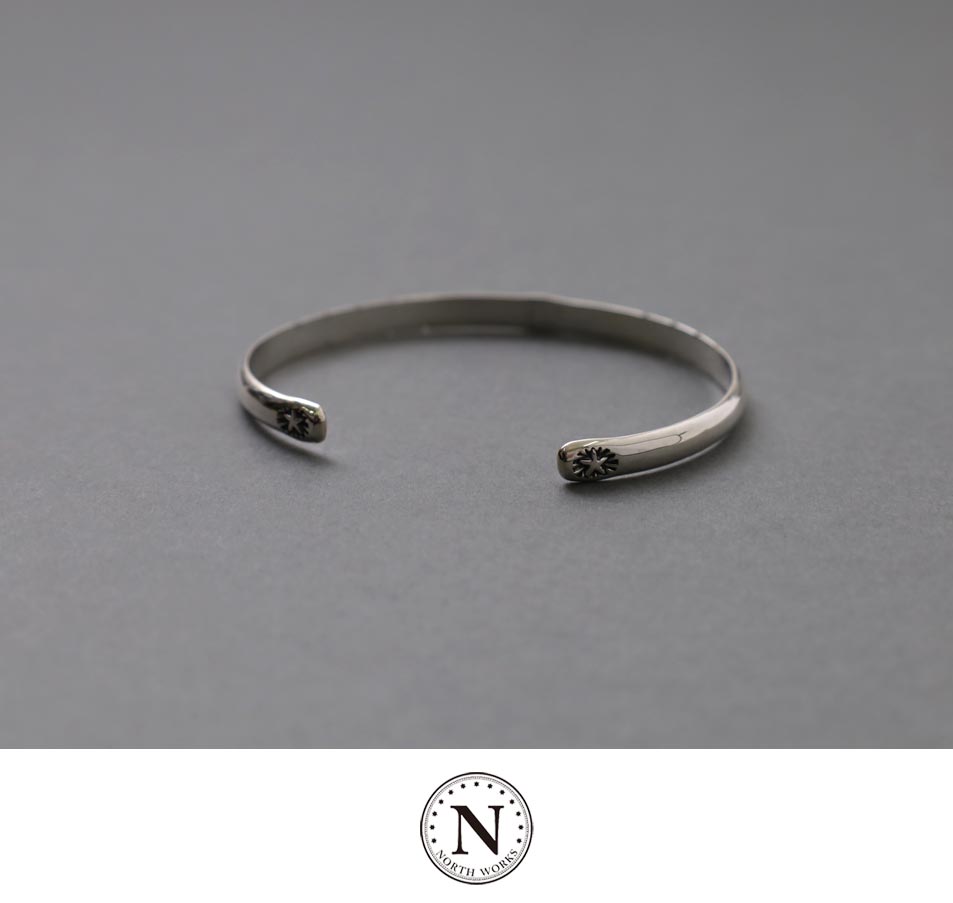 【NORTH WORKS】NATIVE SILVER THIN BANGLE