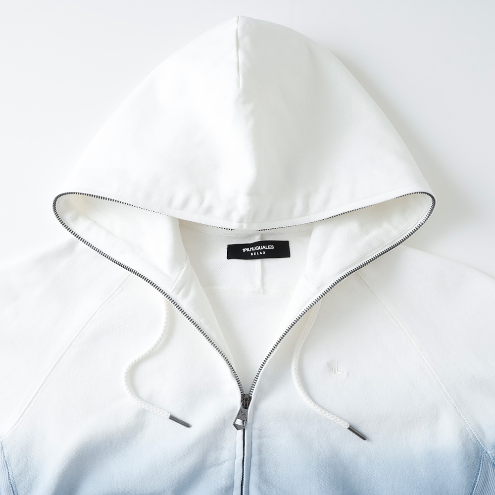 【1PIU1UGUALE3 RELAX】GRADATION JOG HOODIYグラデーション ジョグフーディ