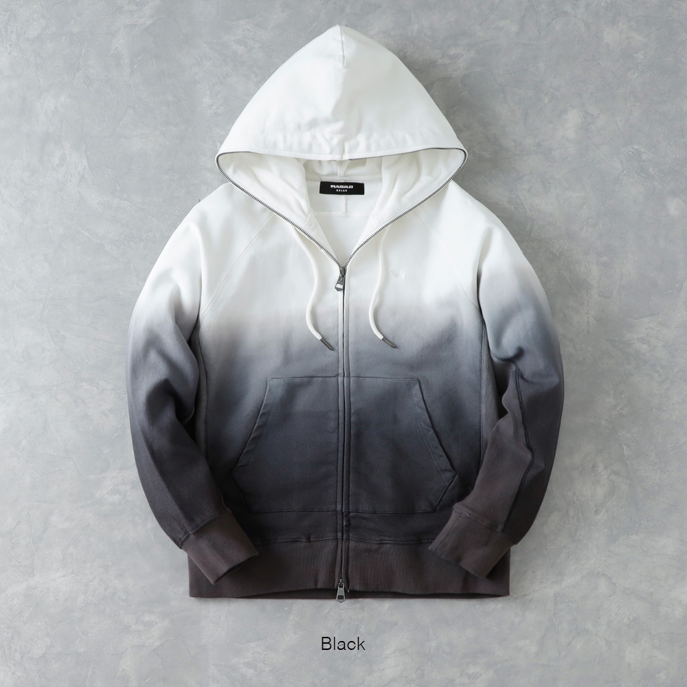 【1PIU1UGUALE3 RELAX】GRADATION JOG HOODIYグラデーション ジョグフーディ