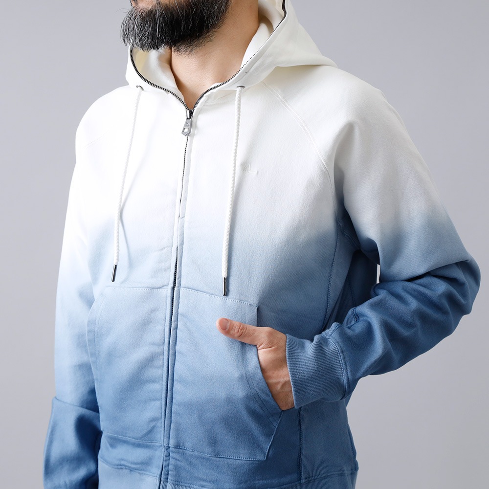 【1PIU1UGUALE3 RELAX】GRADATION JOG HOODIYグラデーション ジョグフーディ