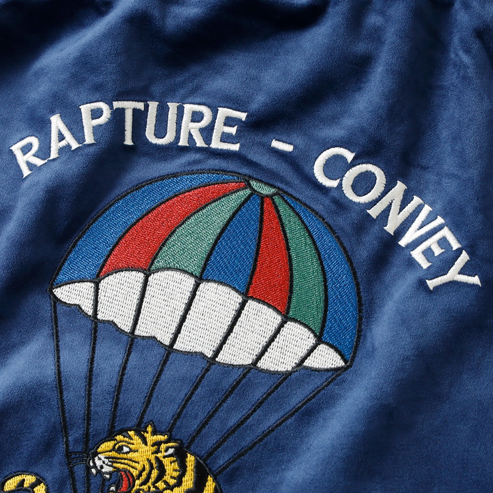 【BTRshop】EXAMPLE　ベロア スカジャン 薔薇 ロゴ 刺繍 BTRshop様専用】EXAMPLE ベロア スカジャン 薔薇 ロゴ 刺繍