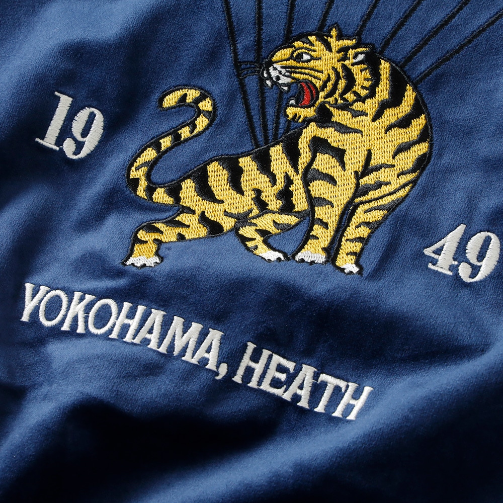 【HEATH】EMBROIDERED VELOUR SUKAJAN 刺繍ベロアスカジャン”TIGER”