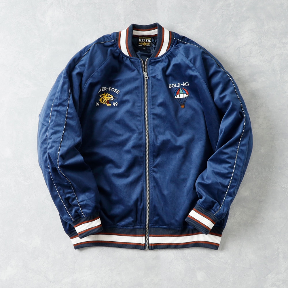 【HEATH】EMBROIDERED VELOUR SUKAJAN 刺繍ベロアスカジャン”TIGER”