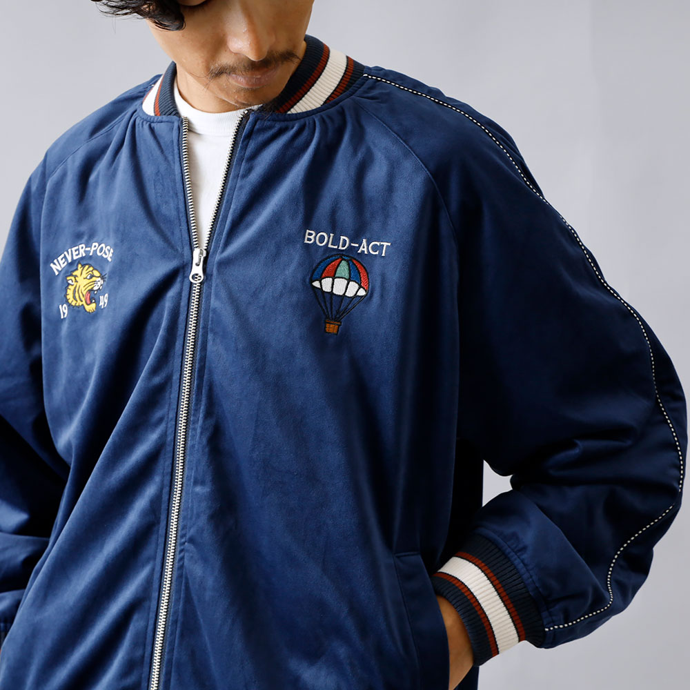 【HEATH】EMBROIDERED VELOUR SUKAJAN 刺繍ベロアスカジャン”TIGER”