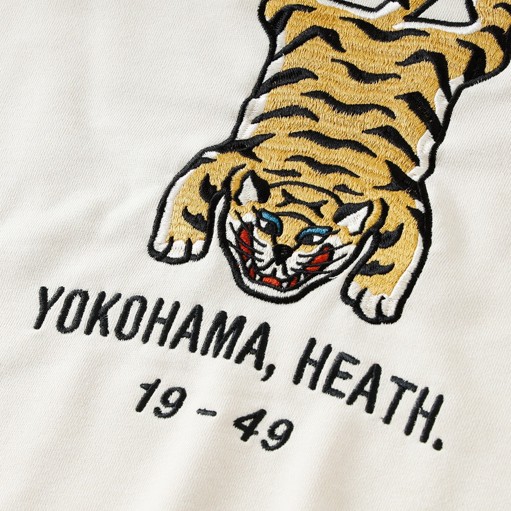 【HEATH】EMBROIDERED SWEAT SHIRT HEATH 刺繍スウェットシャツ