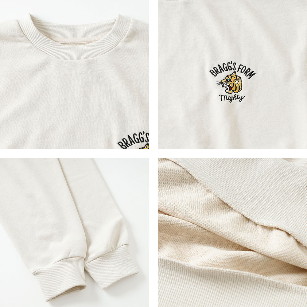 【HEATH】EMBROIDERED SWEAT SHIRT HEATH 刺繍スウェットシャツ