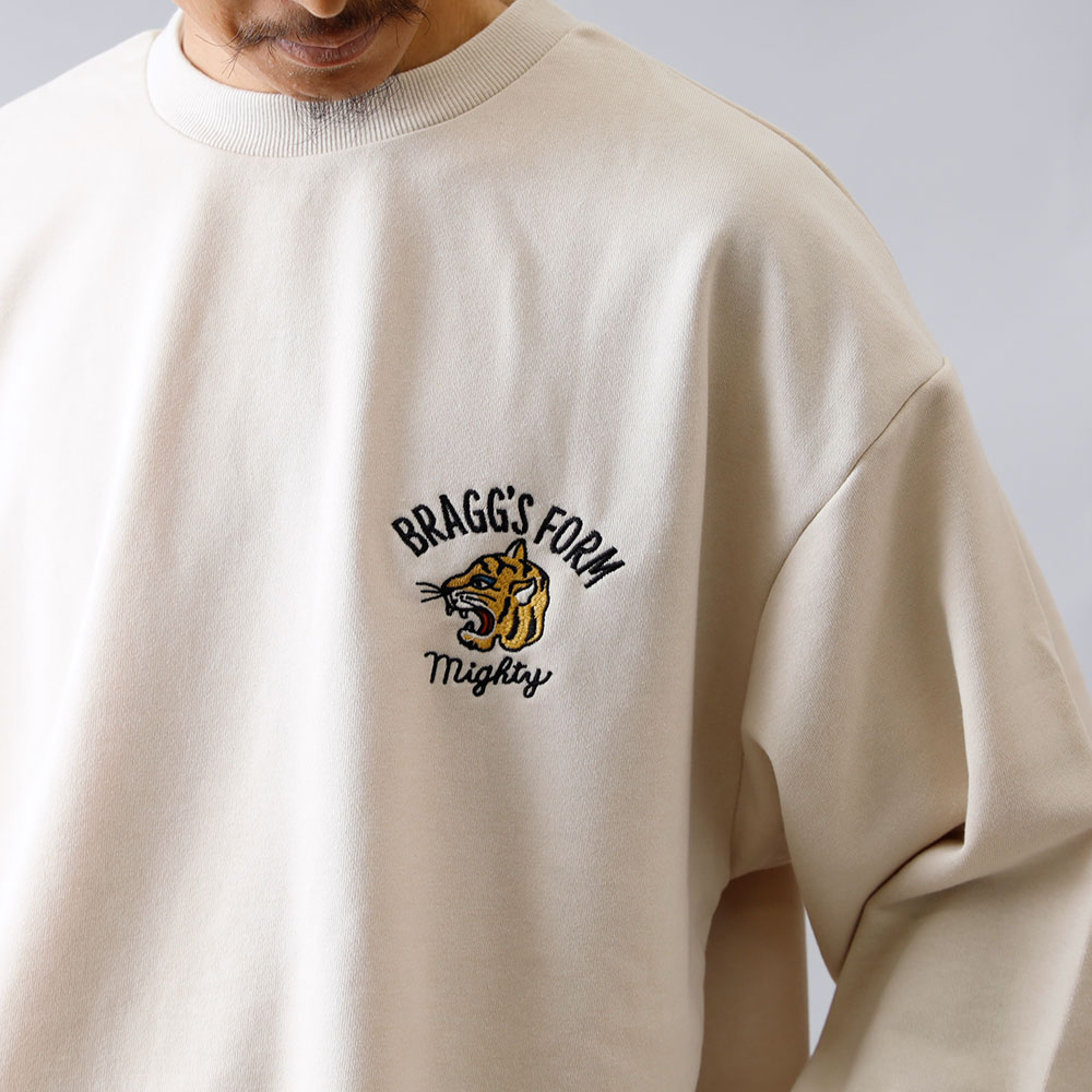 【HEATH】EMBROIDERED SWEAT SHIRT HEATH 刺繍スウェットシャツ