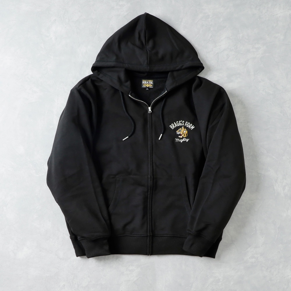 【HEATH】EMBROIDERED SWEAT ZIP PARKA 刺繍スウェットシップパーカー 