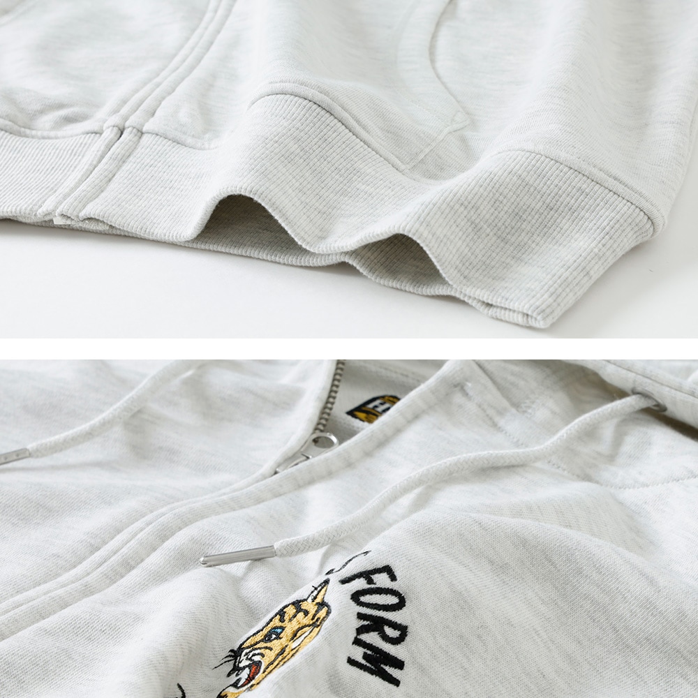 【HEATH】EMBROIDERED SWEAT ZIP PARKA 刺繍スウェットシップパーカー 