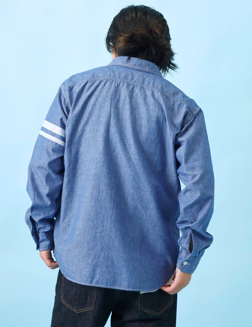 桃太郎JEANS｜TRIPLE STITCH L/S CHAMBRAY SHIRT 