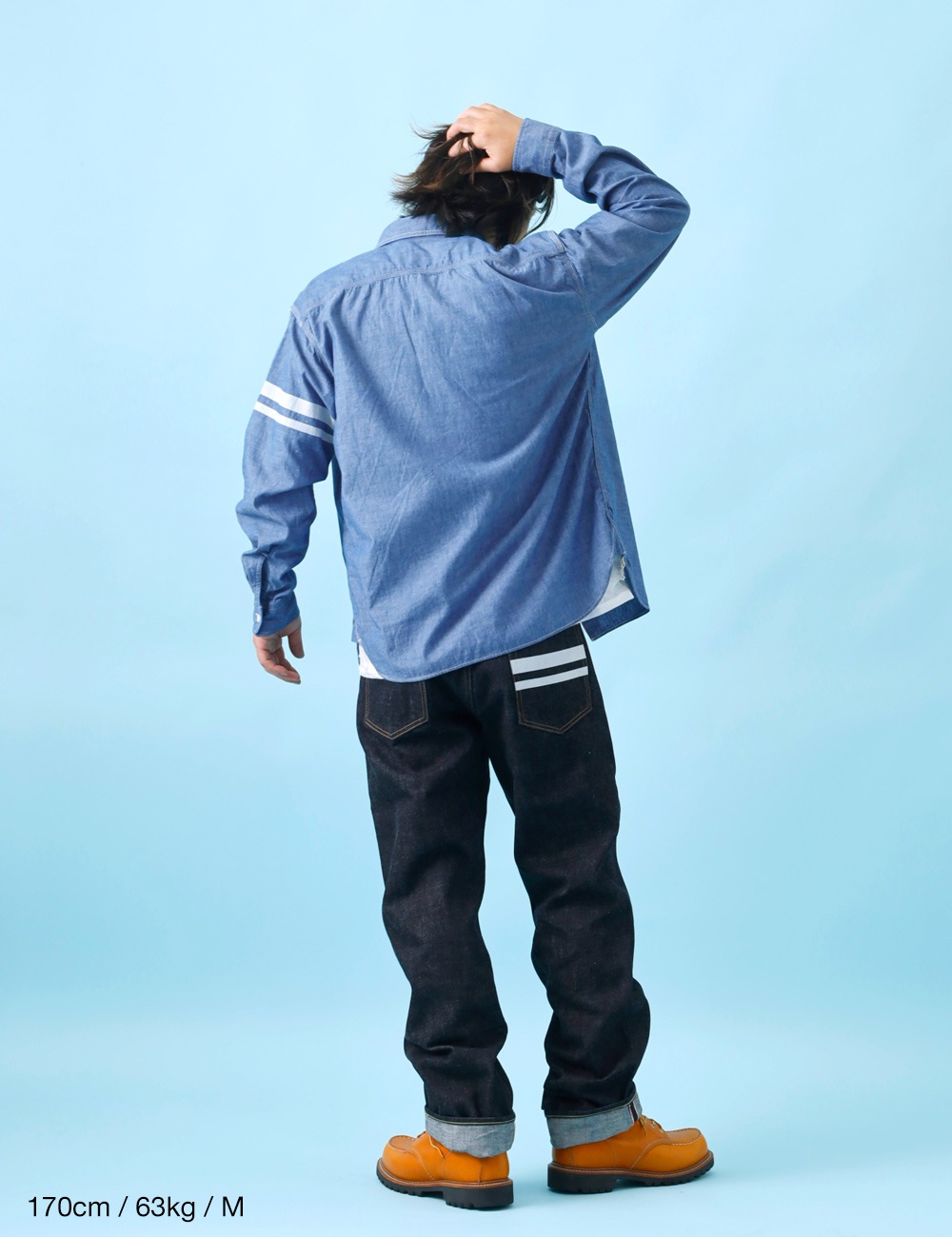 桃太郎JEANS｜TRIPLE STITCH L/S CHAMBRAY SHIRT 