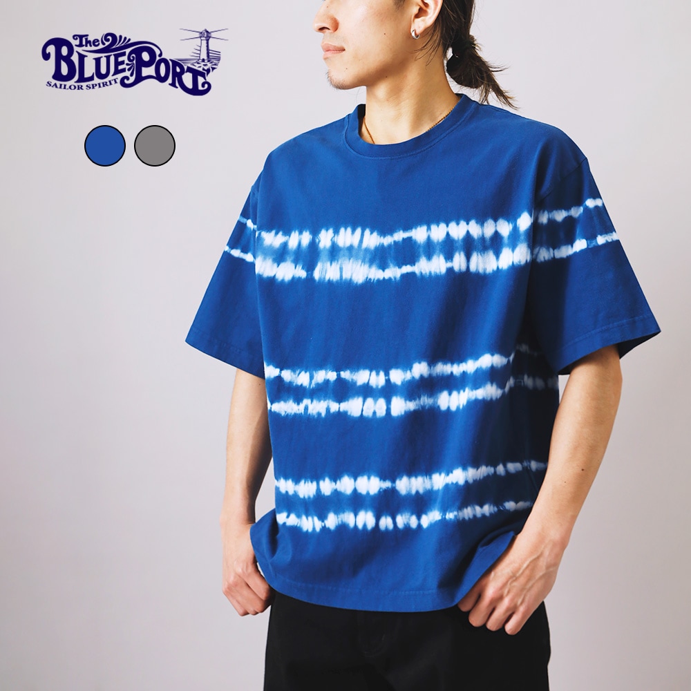 BLUE PORT(ブルーポート)タイダイ ボーダーTシャツ