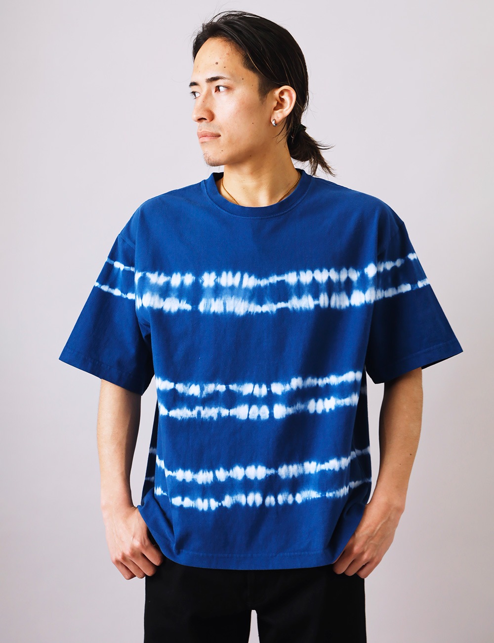 BLUE PORT(ブルーポート)タイダイ ボーダーTシャツ