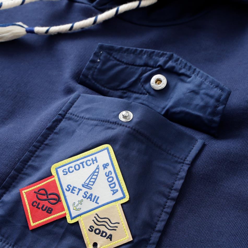 【SCOTCH&SODA】13824 PATCHED POCKET HOODIE